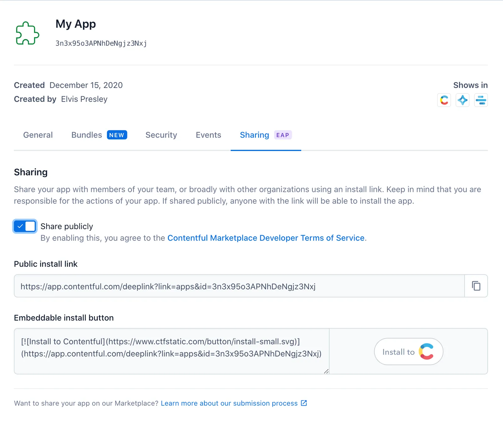 app access grant user interface